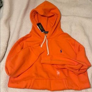 Orange Ralph Lauren Hoodie, Men’s Large (unisex)